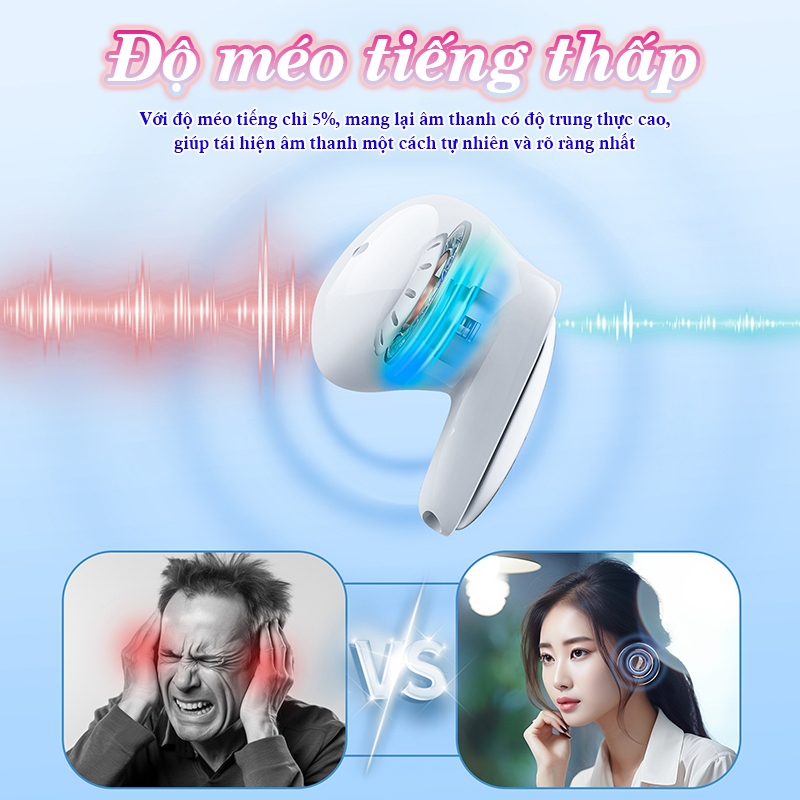 Tai nghe trợ thính không dây Funmic EN-IA102B - Thiết kế hiện đại nhét tai siêu  - Pin sạc