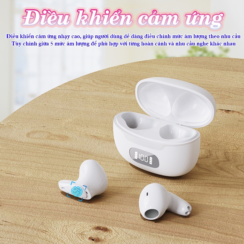 Tai nghe trợ thính không dây Funmic EN-IA102B - Thiết kế hiện đại nhét tai siêu  - Pin sạc
