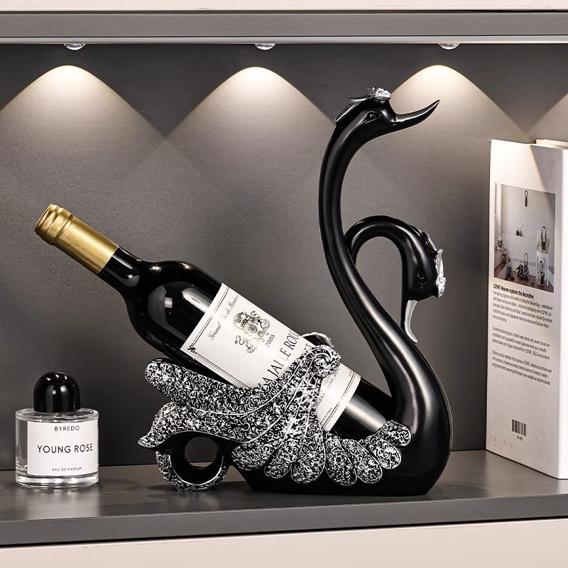 Tượng thiên nga để rượu decor nhà cửa(không kèm chai)