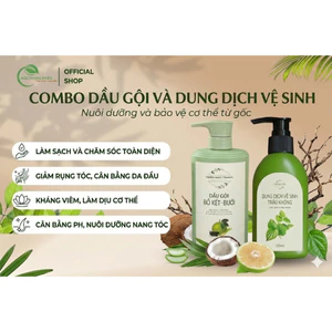Combo Chăm Sóc Thảo Mộc Mộc Dưỡng Nhiên - Dầu Gội Bưởi Bồ Kết & Dung Dịch Vệ Sinh Trầu Không Kháng Khuẩn