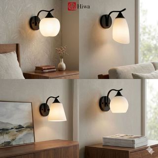 Đèn Tường Phòng Ngủ Phòng Khách Đơn Giản Sang Trọng, Đèn Ngủ Treo Tường Hiện Đại Chao Thủy Tinh