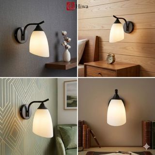 Đèn Tường Phòng Ngủ Phòng Khách Đơn Giản Sang Trọng, Đèn Ngủ Treo Tường Hiện Đại Chao Thủy Tinh