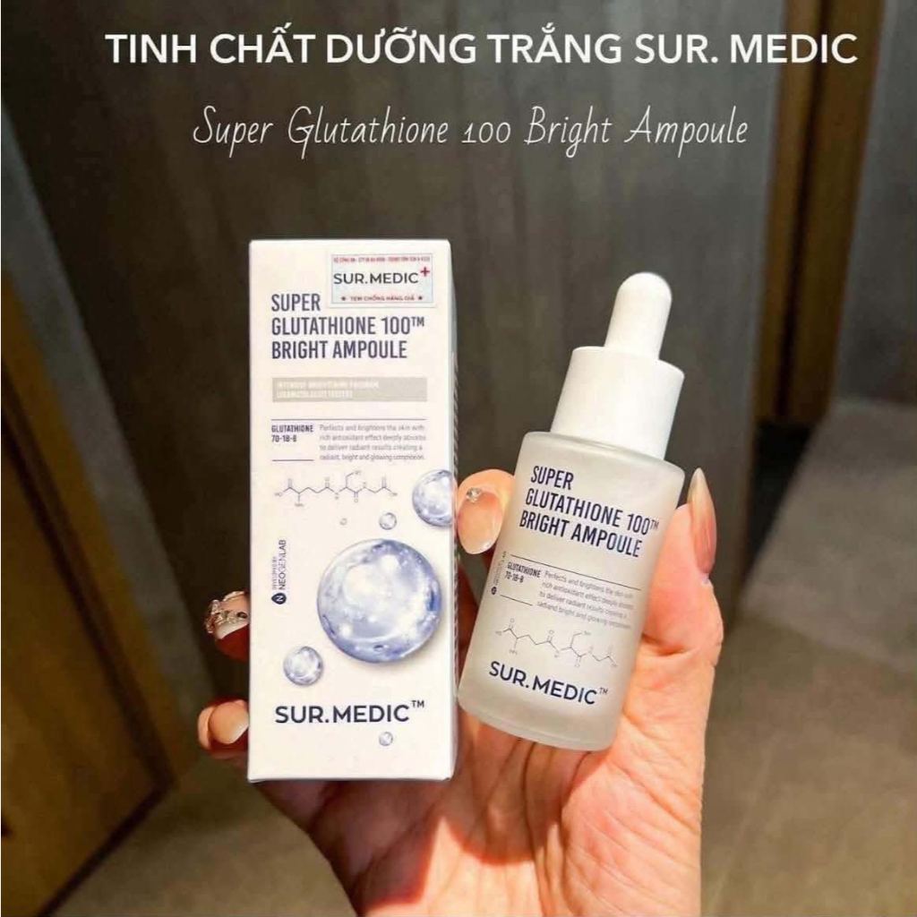 sur medic+ super glutathione 100tm bright ampoule Sur.Medic Plus 1ml*10Pcs - FREE SHIPPING combined with Vitamin ingredients  .   