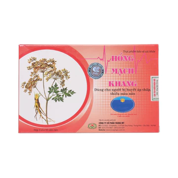 Hồng Mạch Khang - Hỗ trợ cho người bị huyết áp thấp, tuần hoàn máu kém hộp 30 viên