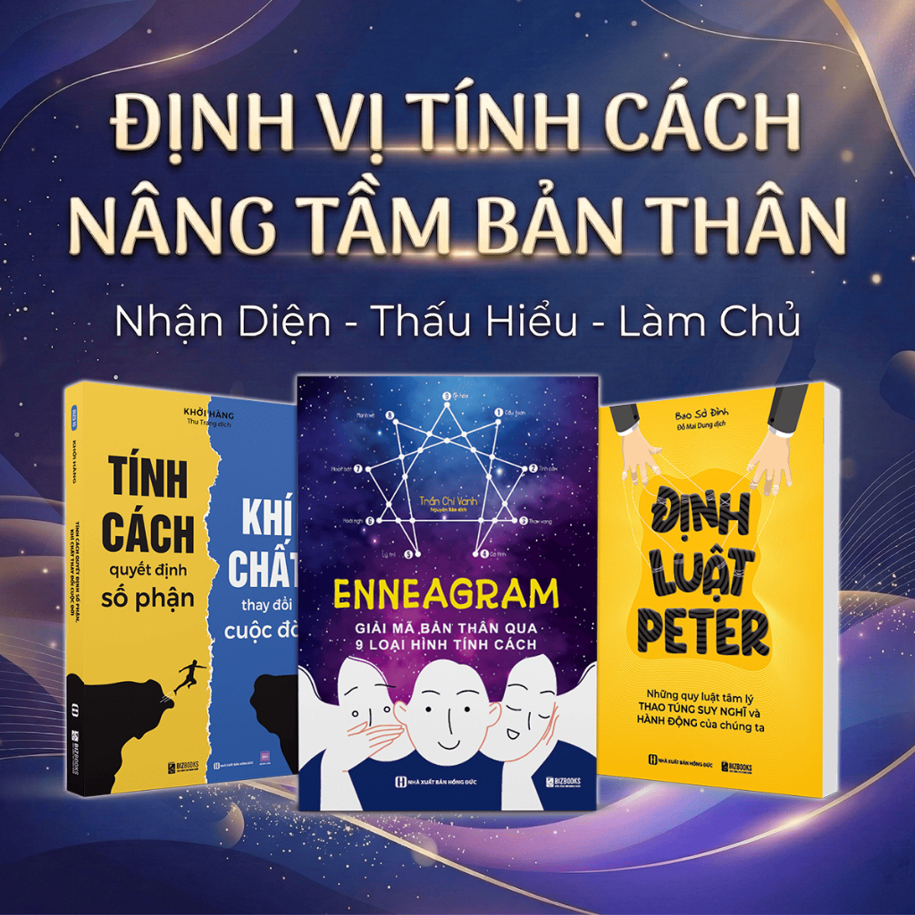Bìa sách Combo 3 Sách Tâm Lý Học Phát Triển Bản Thân Tính Cách Quyết Định Số Phận Enneagram Định