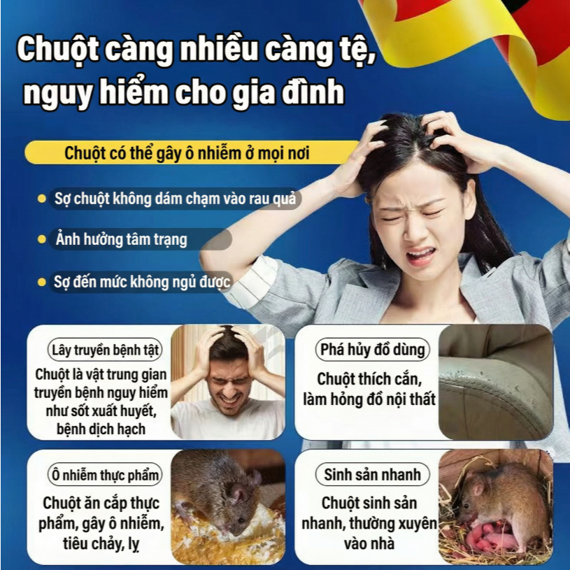 M1T1 Thiết bị đuổi chuột - máy đuổi chuột sóng âm công nghệ cao, chuột biến mất không dấu vết