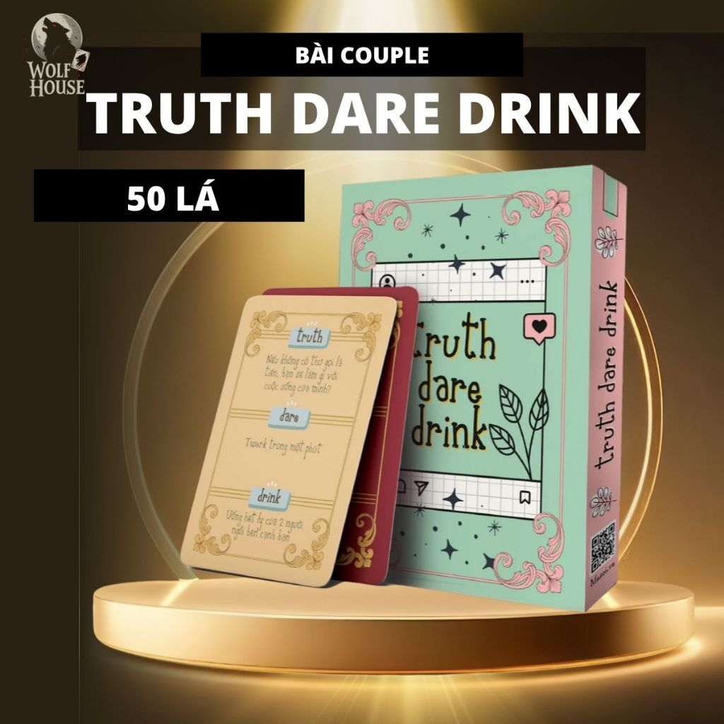 Bộ Bài Truth Dare Drink 27 Lá Giấy Cứng Party Game Nhậu Vui Nhộn Tụ Họp Bạn Bè