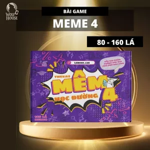 Bộ Bài Meme 4 Học Đường Giấy Cứng Vui Nhộn Đặt Câu Hỏi Chơi Nhóm Bạn THE KAS
