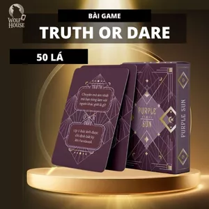 Bộ Bài Truth Or Dare Purple Sun 50 Lá Giấy Cứng Drinking Game Tiệc Tùng Nhóm Bạn MaSoi SG
