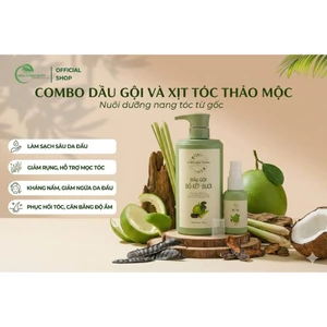 Combo Gội Bưởi Bồ Kết & Xịt Tóc Mộc Dưỡng Nhiên - Kích Thích Mọc Tóc, Giảm Rụng, Phục Hồi Tóc Hư Tổn