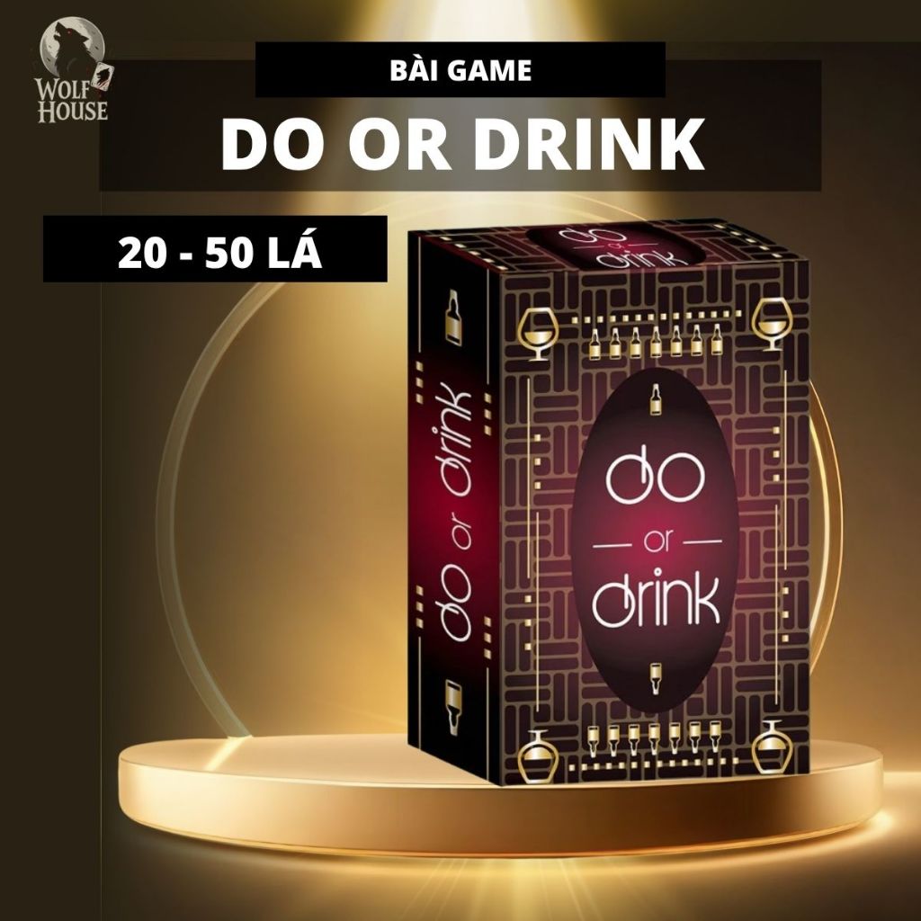 Bộ Bài Nhậu Do Or Drink 50 Lá Giấy Cứng Drinking Game Tiệc Tùng MaSoi SG