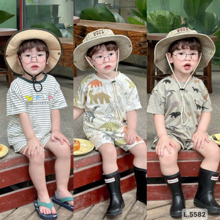 Combo 3 BỘ COTTON HÌNH KHỦNG LONG  BÉ SIÊU XINHH