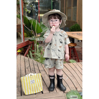 Combo 3 BỘ COTTON HÌNH KHỦNG LONG  BÉ SIÊU XINHH