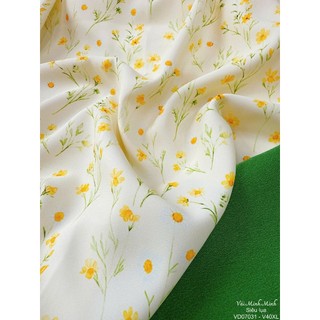 Vải lụa Cúc Kem - VD07031