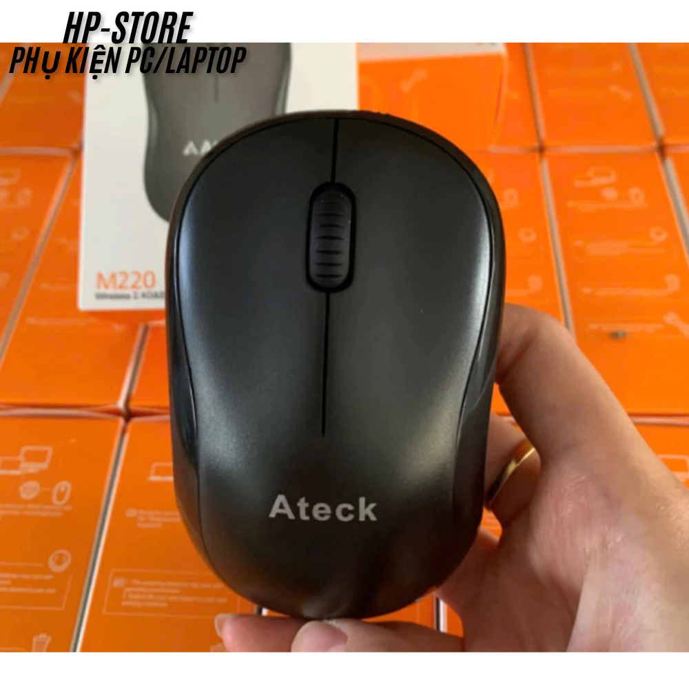 Chuột Không Dây Ateck M220- Chuột Văn Phòng Giảm Ồn - Kết Nối Wireless 2.4GHz & Bluetooth, BH 12T