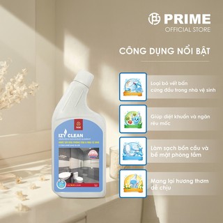 [Mua là có quà] Nước Tẩy Rửa Phòng Tắm và Nhà Vệ Sinh PRIME IZY Clean Nano Silver 750ml – Diệt Khuẩn 99.9%, Tẩy Cặn Bẩn