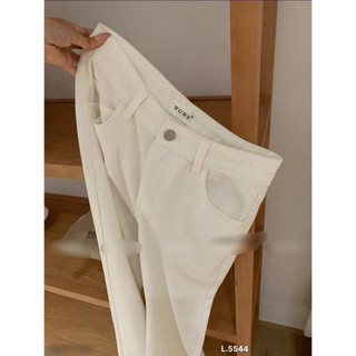 Quần jeans xuông be