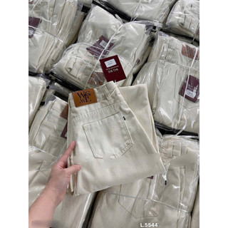 Quần jeans xuông be