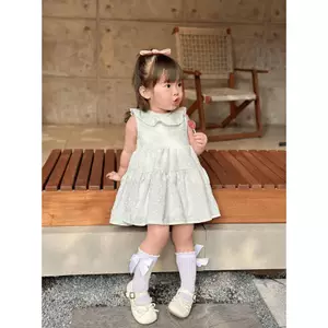 Váy Xinh Cho Bé Gái Obebi Cổ Bèo Hoa Nhí Đáng Yêu Dễ Thương Mùa Hè Từ 8 - 22kg V62