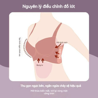 Áo Lót Không Gọng Nâng Đỡ Chỉnh Hình - Ngực To Trông Nhỏ, Lưng U & Thoáng Khí Hè