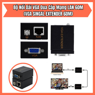 Bộ Nối Dài VGA Qua Cáp Mạng LAN 60M FB – VGA Signal Extender 60M CAT5e/CAT6