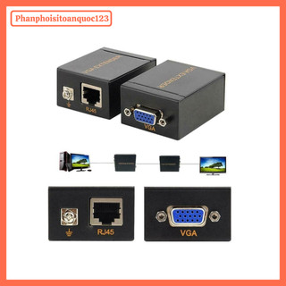 Bộ Nối Dài VGA Qua Cáp Mạng LAN 60M FB – VGA Signal Extender 60M CAT5e/CAT6