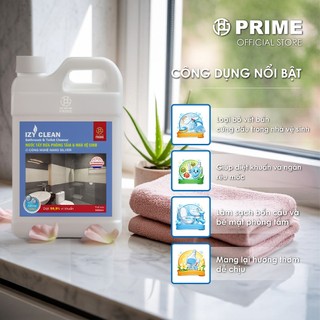 [Mua là có quà] Nước Tẩy Rửa Phòng Tắm và Nhà Vệ Sinh PRIME IZY Clean Nano Power 5L Nano Silver Diệt 99.9% Vi Khuẩn