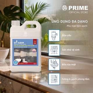 [Mua là có quà] Nước Tẩy Rửa Phòng Tắm và Nhà Vệ Sinh PRIME IZY Clean Nano Power 5L Nano Silver Diệt 99.9% Vi Khuẩn