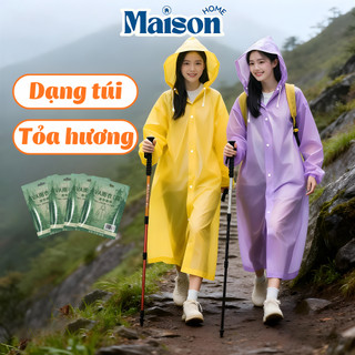 Áo Mưa Tỏa Hương Thơm Gấp Gọn Bỏ Túi MAISON Chống Thấm Nước, Áo Mưa Mang Đi Học, Du Lịch, Concert
