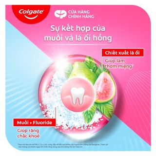 [HB Gift] Kem Đánh Răng Colgate Muối Lá Ổi Hồng giảm hôi miệng và vi khuẩn tích tụ 150g/ tuýp
