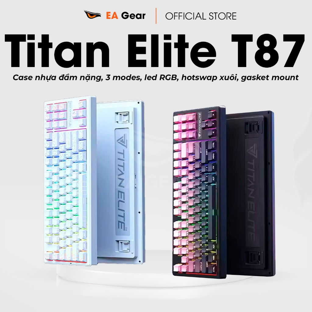Bàn Phím Cơ Custom Titan Elite T87 3 Chế Độ Hotswap Case Cực Đầm Chắc ...