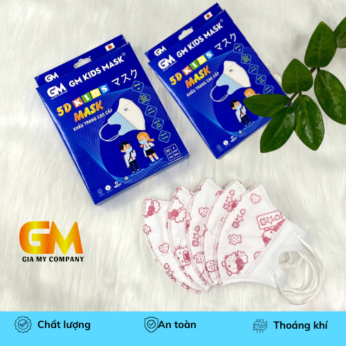 Khẩu Trang Y Tế 5D Trẻ Em Gia Mỹ – Khẩu Trang 5D Kids Mask Hoạ Tiết Dễ Thương, Nâng Niu Từng Hơi Thở