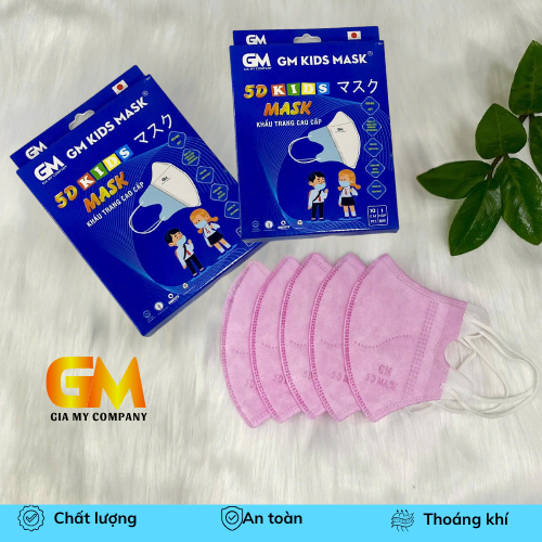 Khẩu Trang Y Tế 5D Trẻ Em Gia Mỹ – Khẩu Trang 5D Kids Mask Hoạ Tiết Dễ Thương, Nâng Niu Từng Hơi Thở