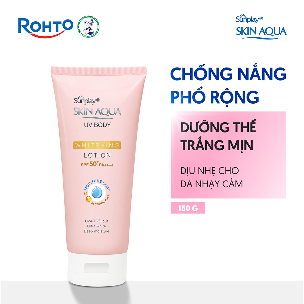 Kem chống nắng body dưỡng trắng Sunplay Skin Aqua UV Body Whitening Lotion 150g + TẶNG KÈM Minisize Nước tẩy trang