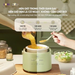 Nồi Nấu Cháo Chậm Bear SC-4H10E 1L Công Suất 200W, Hầm Cháo Nấu Súp Giữ Trọn Dinh Dưỡng - Gia Dụng Kim Thiên