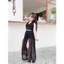 Set áo croptop bé gái phối chân váy voan dài dáng maxi phong cách hiện đại nhẹ nhàng cho bé gái