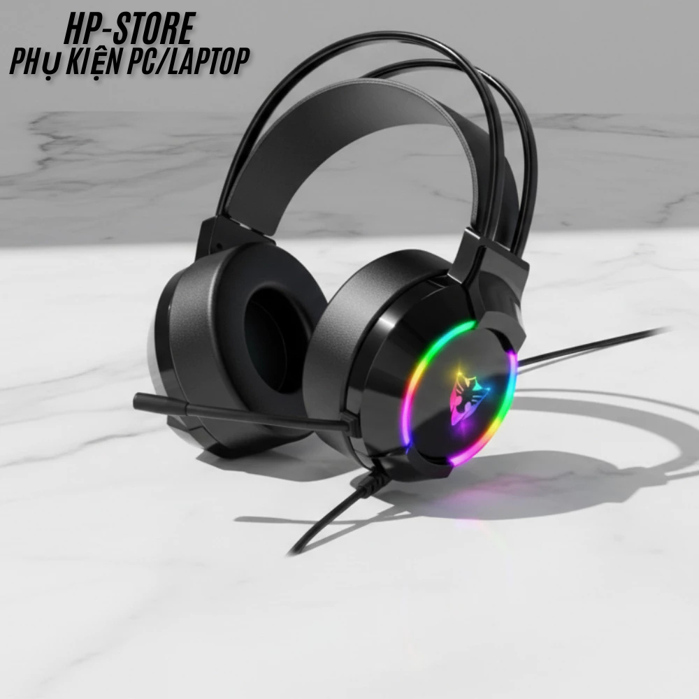 Tai Nghe Gaming Có Dây G606 - Âm Thanh Vòm Surround - Đèn LED RGB - Mic Đàm Thoại Chống Ồn, Bh 12T