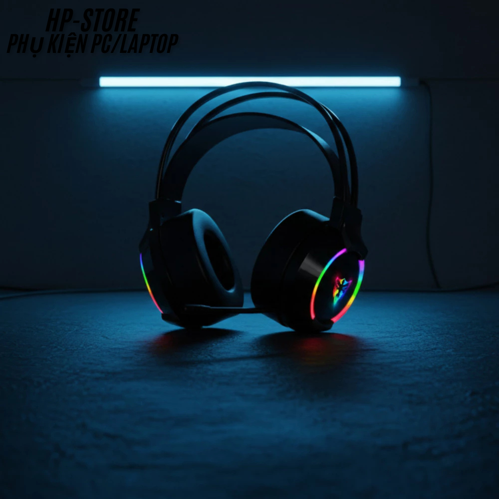 Tai Nghe Gaming Có Dây G606 - Âm Thanh Vòm Surround - Đèn LED RGB - Mic Đàm Thoại Chống Ồn, Bh 12T