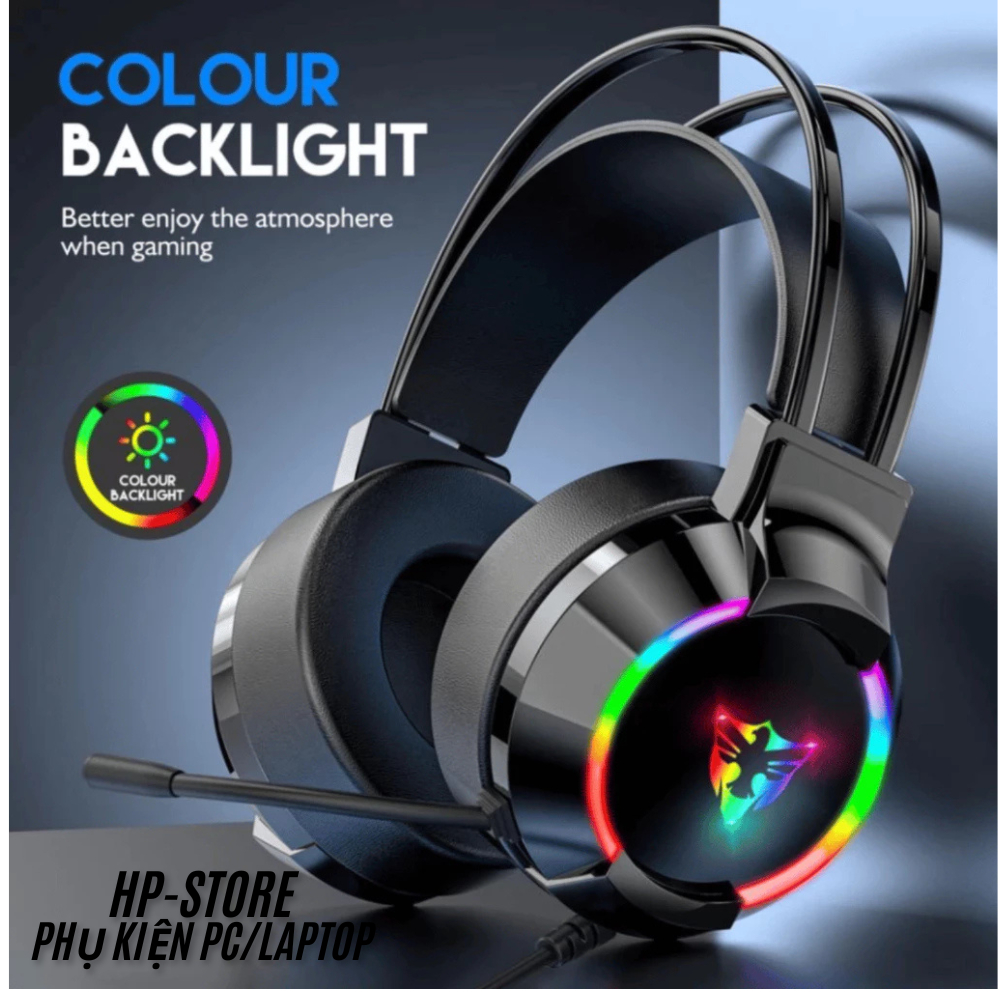 Tai Nghe Gaming Có Dây G606 - Âm Thanh Vòm Surround - Đèn LED RGB - Mic Đàm Thoại Chống Ồn, Bh 12T