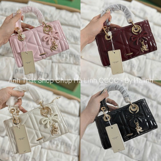 Hàng Sẵn - Túi Đeo Chéo Da Bóng Chio Charm Nơ RMCD