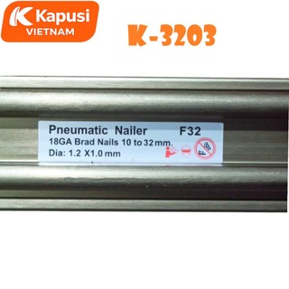 Súng Bắn Đinh Thẳng Kapusi K-3203 – Khí Nén Mạnh Mẽ, Điều Chỉnh Độ Sâu, Dùng Đinh F10–F30, Thân Kim Loại Bền Bỉ, Bh 12t