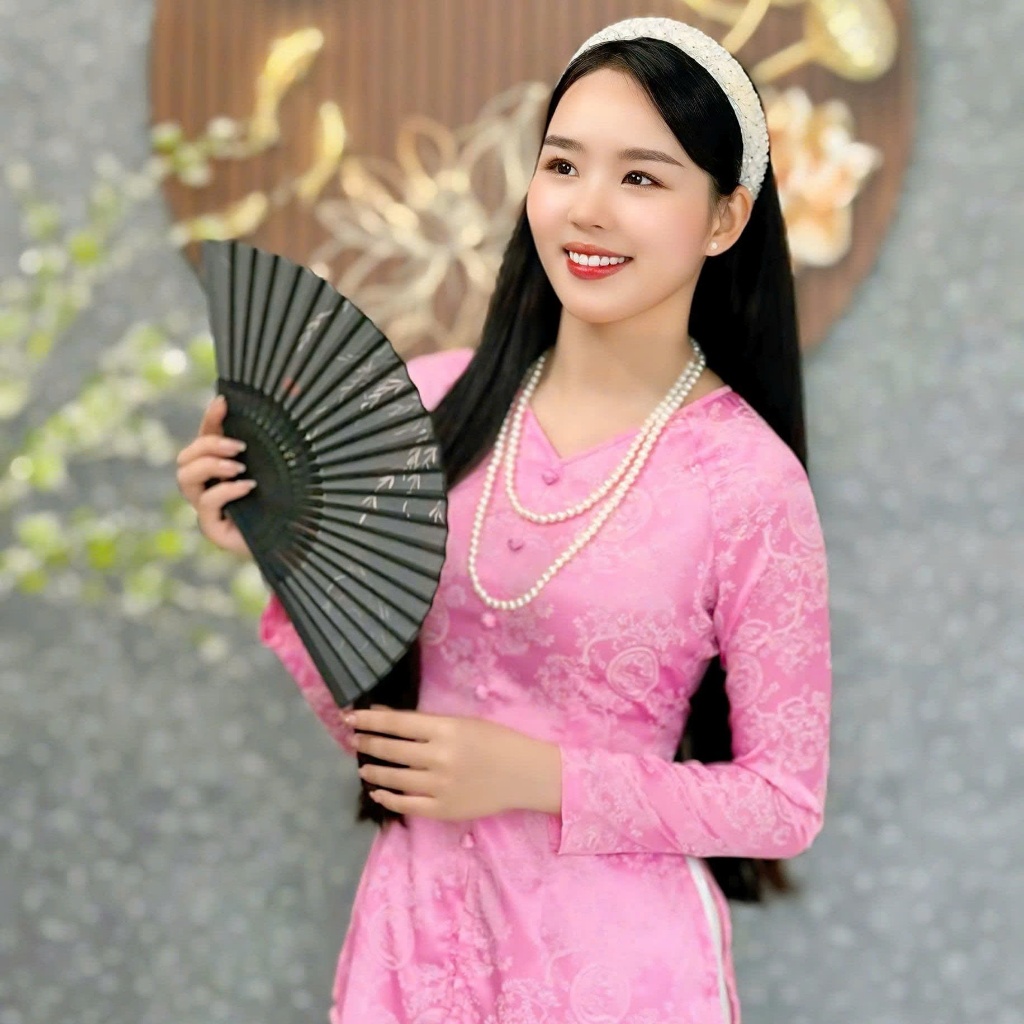 B.A131 - Áo Bà Ba Gấm Tơ Phượng Hoàng Cổ Tim Dây Kéo (QUẦN NGỌC TRAI)