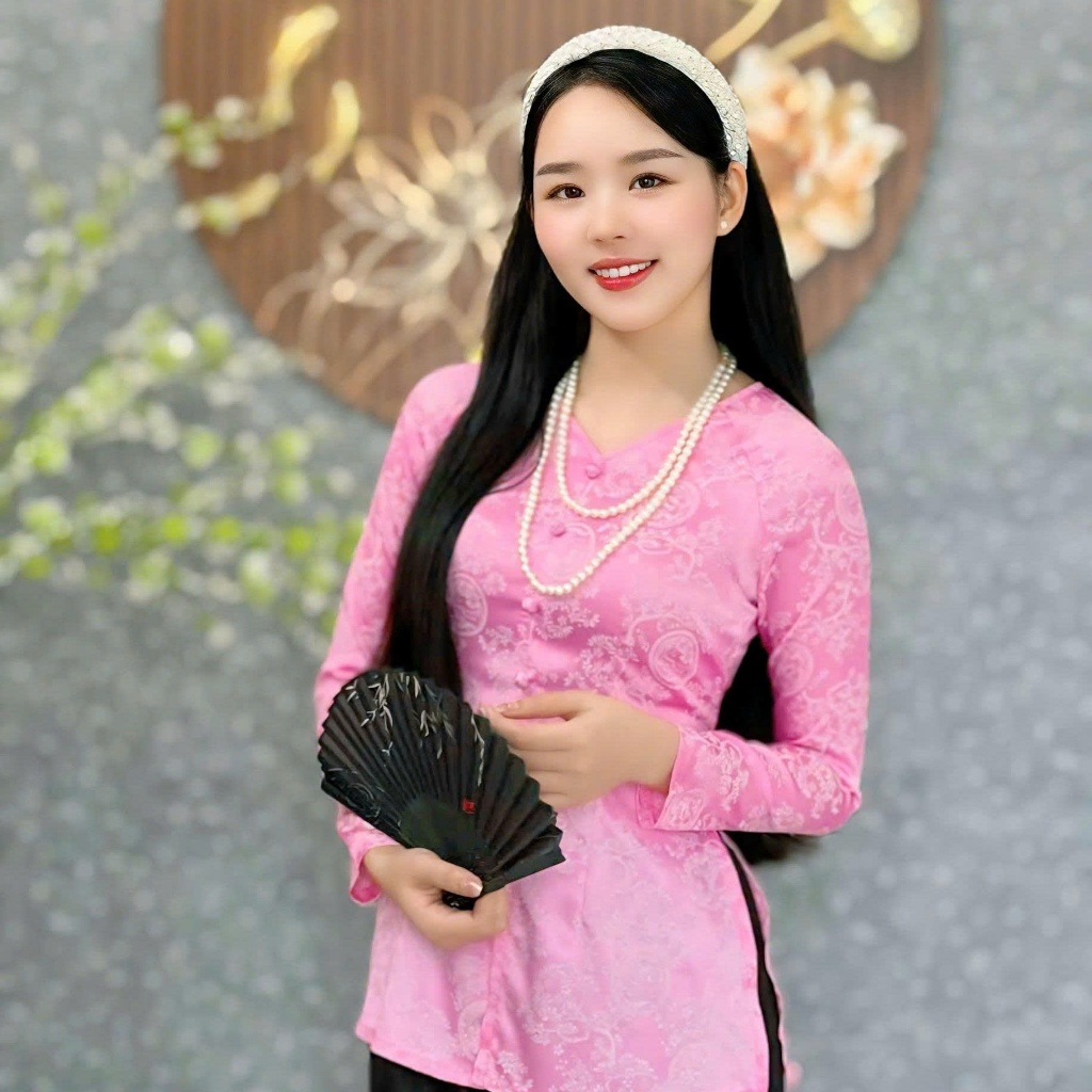 B.A131 - Áo Bà Ba Gấm Tơ Phượng Hoàng Cổ Tim Dây Kéo (QUẦN NGỌC TRAI)