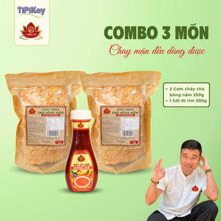 Combo 2 Cơm Cháy Chay 250g + 1 Sốt Ớt Rim Hương Quê 300g - TiPiKay Shop