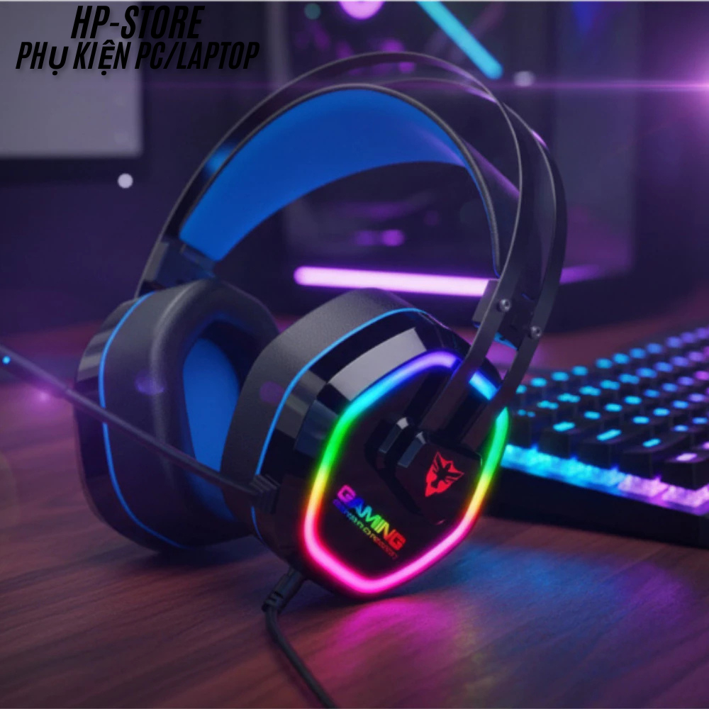 Tai Nghe Có Dây Gaming G608 – Tai Nghe Chơi Game Bluetooth 5.3 Độ Trễ Thấp, Âm Thanh Vòm 7.1 Mic Khử Ồn Pin Lâu, BH 12T