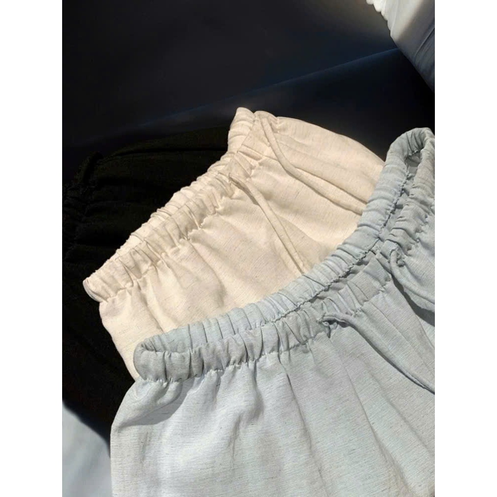 𝗟𝘆  - Quần Linen Tưng vân gỗ