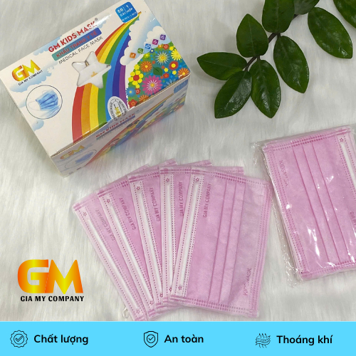 Khẩu Trang Y Tế Trẻ Em Gia Mỹ – Hoạ Tiết Dễ Thương Nâng Niu Từng Hơi Thở, Mềm Mại, An Toàn Cho Bé