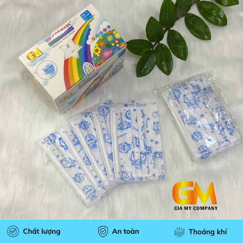 Khẩu Trang Y Tế Trẻ Em Gia Mỹ – Hoạ Tiết Dễ Thương Nâng Niu Từng Hơi Thở, Mềm Mại, An Toàn Cho Bé