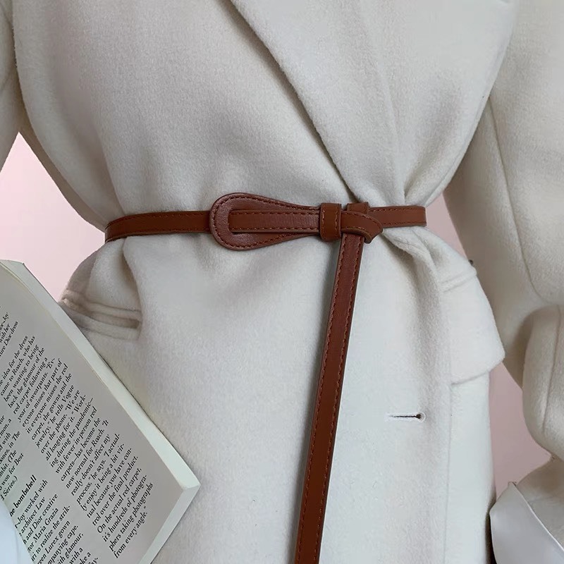 Đai váy da dây thắt lưng nam nữ DV18 gài lỡ sang chảnh HORIZON dây nịt blazer áo sơ mi váy Đai thắt váy bản nhỏ 1.3cm