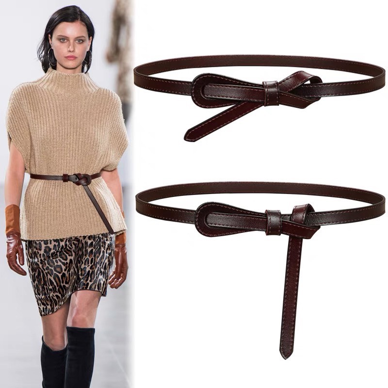 Đai váy da dây thắt lưng nam nữ DV18 gài lỡ sang chảnh HORIZON dây nịt blazer áo sơ mi váy Đai thắt váy bản nhỏ 1.3cm